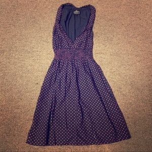 Polka-dot V-neck Dress